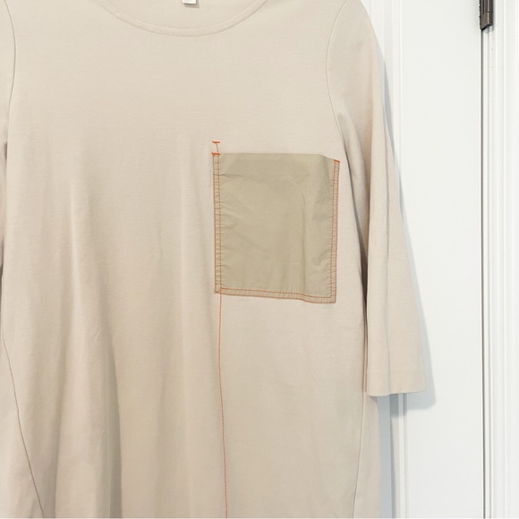 COS contrast stitch dress Light Beige with Orange Stitching Size Extra Small - Picture 7 of 16